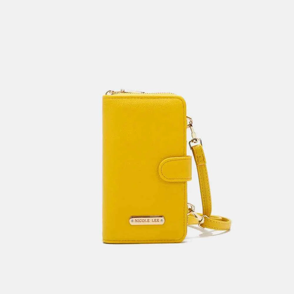 Nicole Lee USA 2 Piece Phone Case Crossbody Wallet Mustard One Size 83b85869-667e-49bd-b5db-05feccaee295-Max