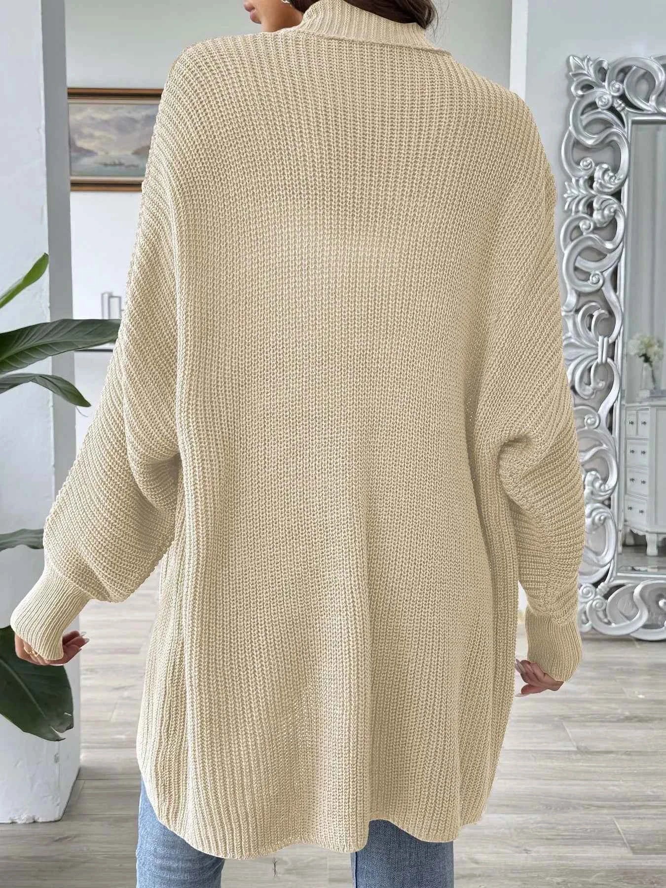 Oversized Knit Open Front Cardigan 83c4240bc9654e89b53a0c0cd1a24540-Max-Origin