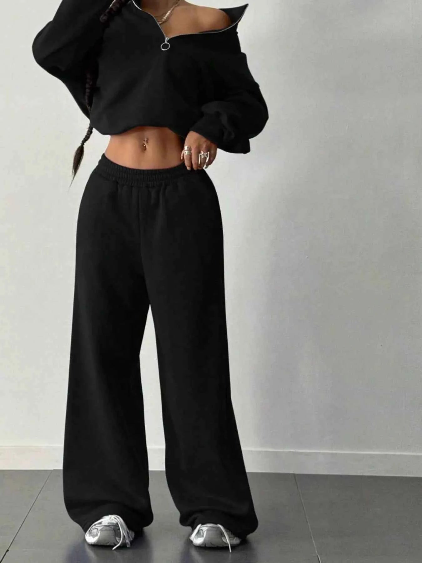Half-Zip Long Sleeve Sweatshirt and Pants Set 8427eedc-fbb6-4eb0-8e5e-b10df56337da-Max-Origin