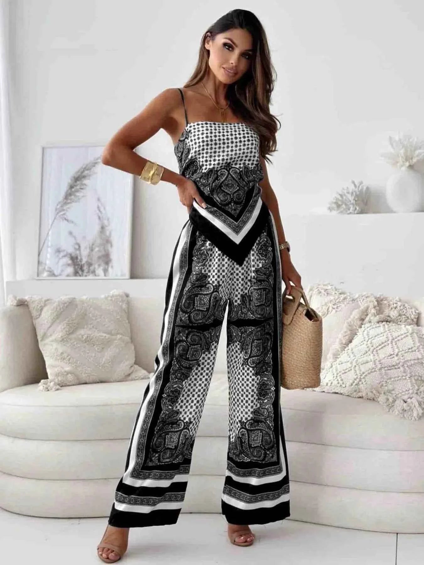 Tie Back Printed Cami and Pants Set Black 8c667a61429a492d9e43153ea76d4d1a-Max-Origin