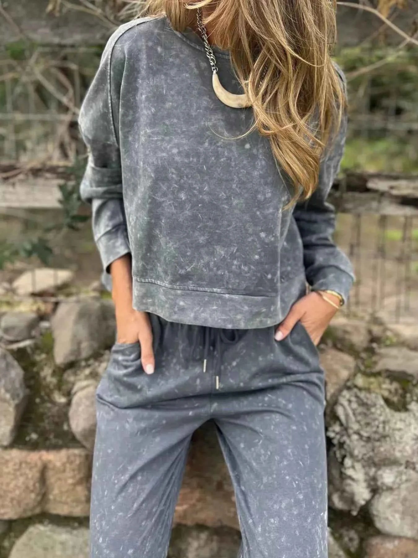 Full Size Washed Round Neck Top and Drawstring Pants Set Plus Size 8cd535e5-5b56-4a48-a9a8-b98923a90eb9-Max-Origin