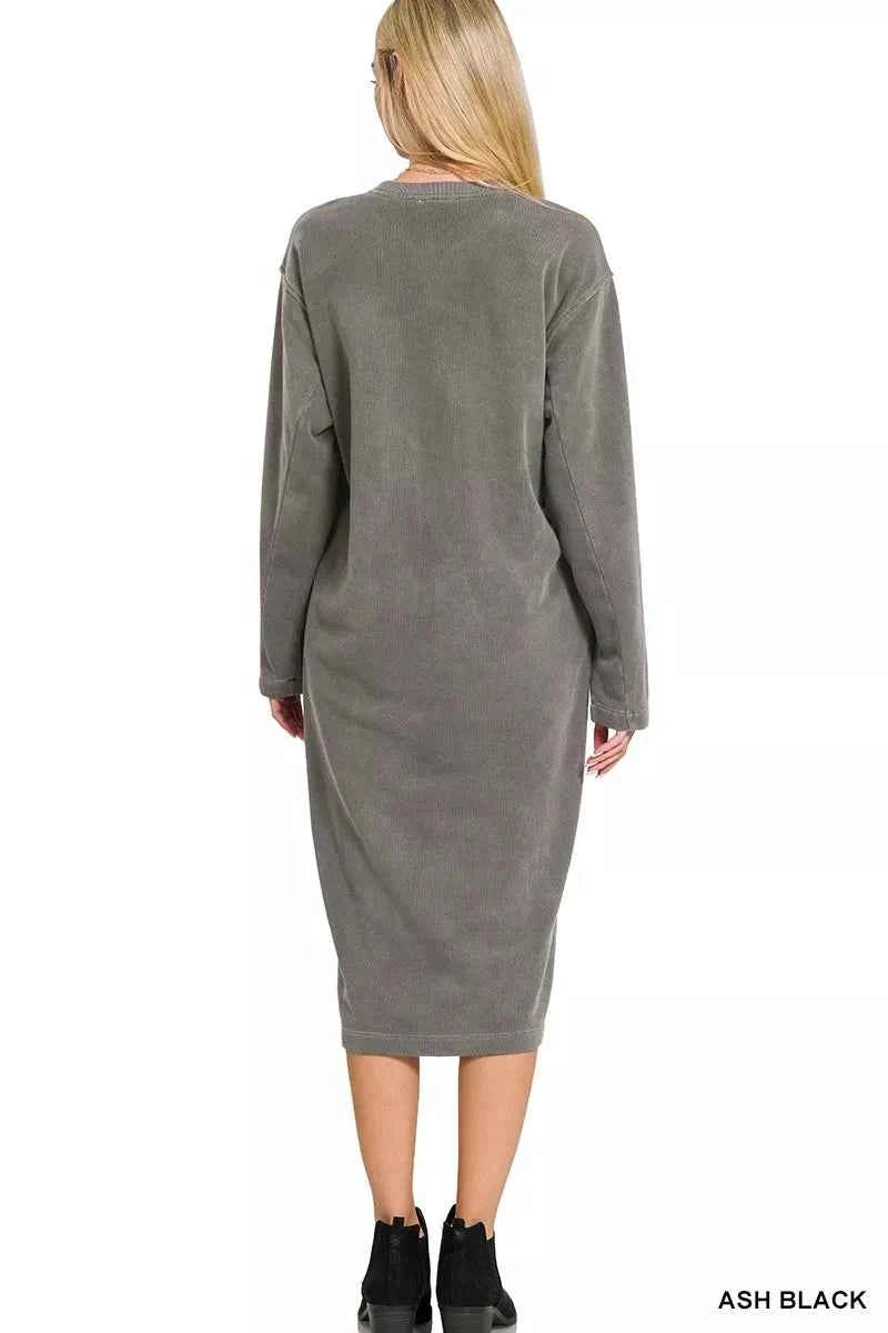Zenana Soft Fleece Pigment Dye Sweatshirts Dress 906d572836994149a53afcf485b26601-Max-Origin