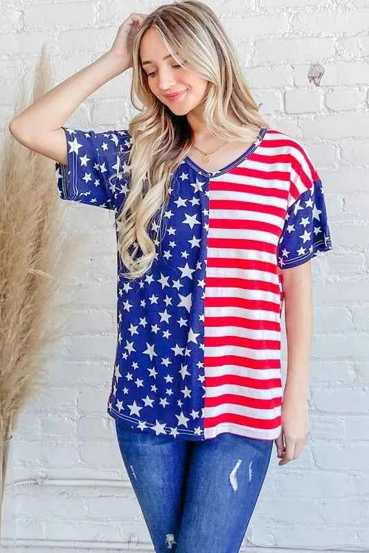 And The Why American Flag Short Sleeve Top 913cc1c18528497584deb803b4bb9b90-Max-Origin