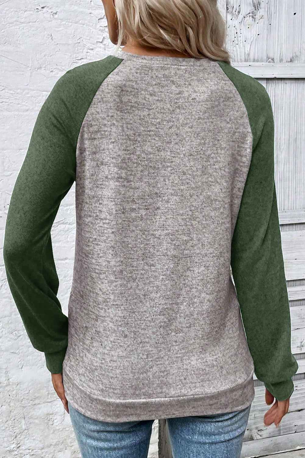 Evergreen Colorblock Raglan Long Sleeve T Shirt