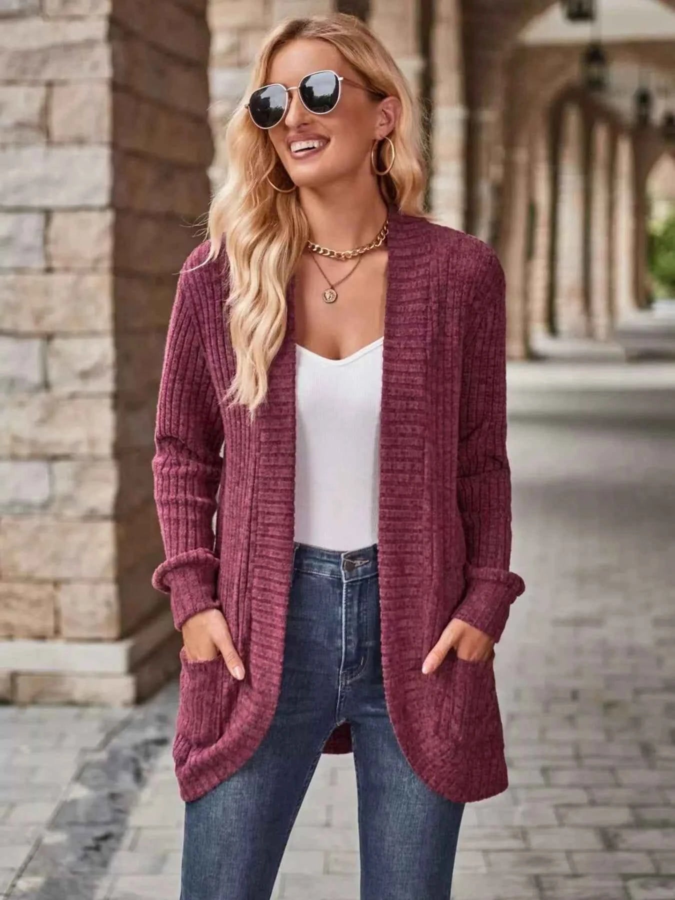 Open Front Ribbed Knit Cardigan 95fab28d0d2d4139af46dd9bfbabe29e-Max-Origin