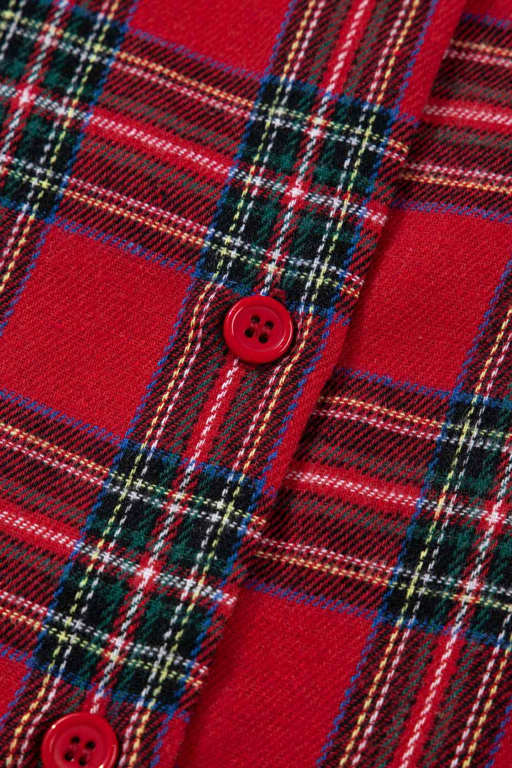 Red Plaid Contrast Color Christmas Holiday Long Sleeve Shirt and Shorts Pajama Set 9c5b8abf61c2c4e8
