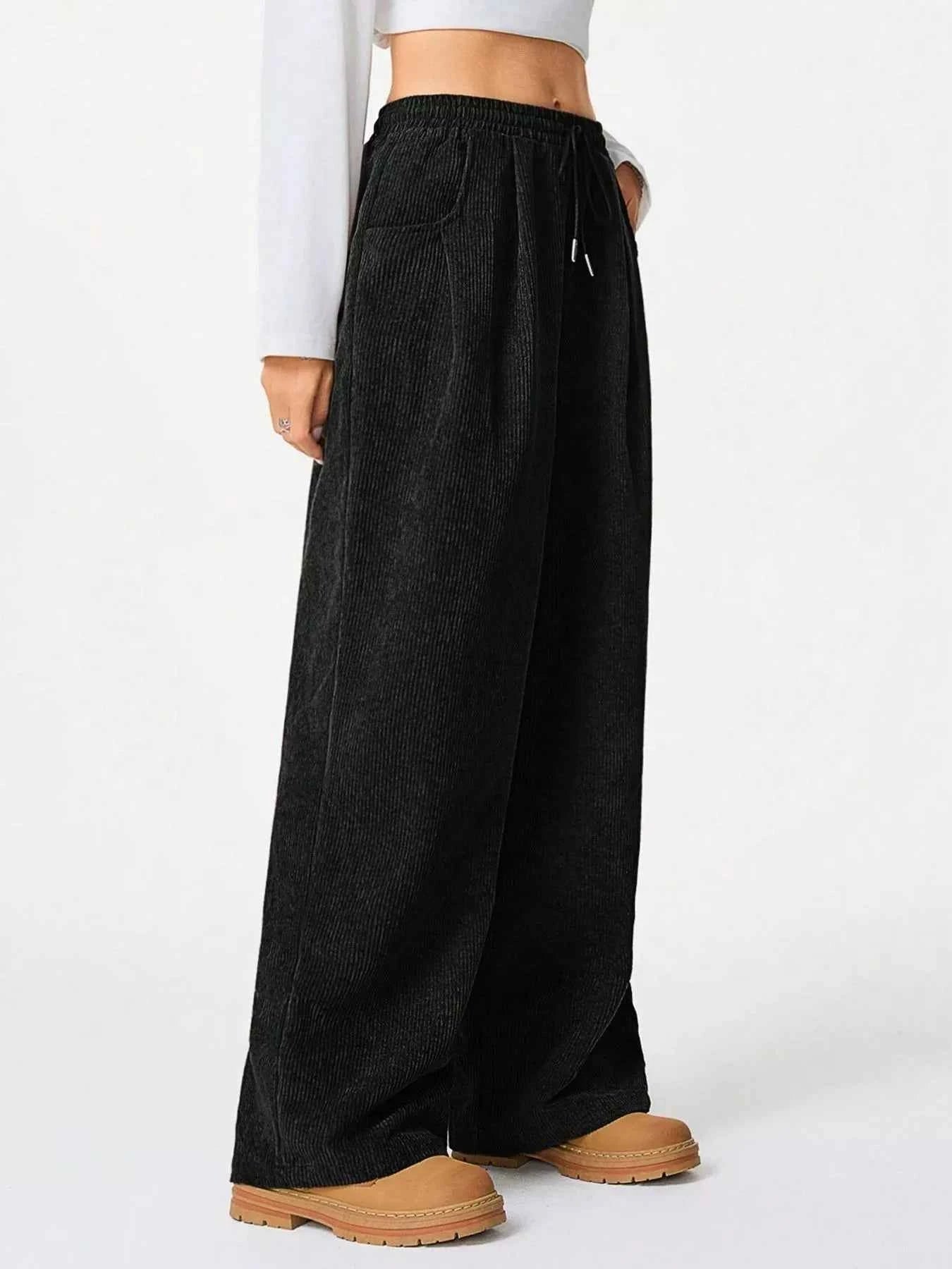 Wide Leg Corduroy Drawstring Pants 9f791ed8-bafb-40d3-94d1-9dbbefef3166-Max-Origin