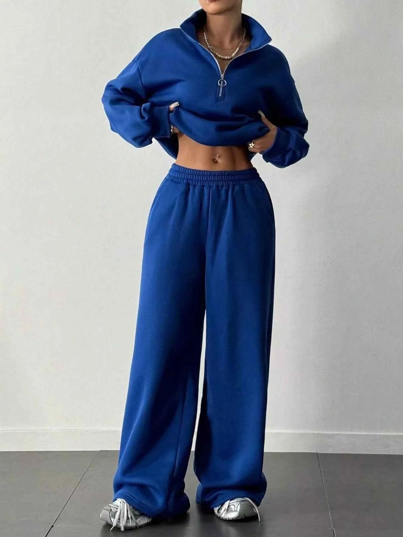 Half-Zip Long Sleeve Sweatshirt and Pants Set Blue abdda430-0189-4b99-b2bc-1751c6d45ca1-Max-Origin