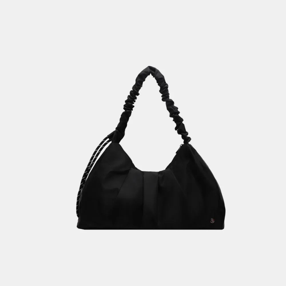 Ruched Large Tote Bag Black One Size b022f06c-8e51-4b80-a43a-5586bc271486-Max