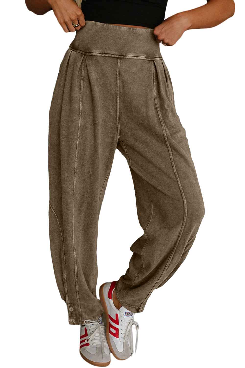 Elmwood Mineral Wash Jogger Style High Waist Pants