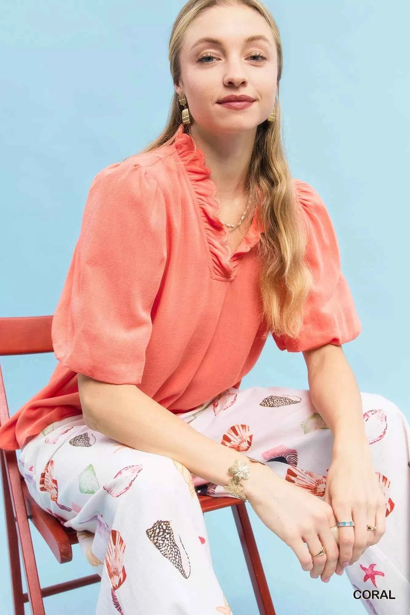 Umgee Linen Scallop Trim V-Neck Blouse ba5c2c88-1ec9-4668-9cb0-0f290a4c0002-Max-Origin