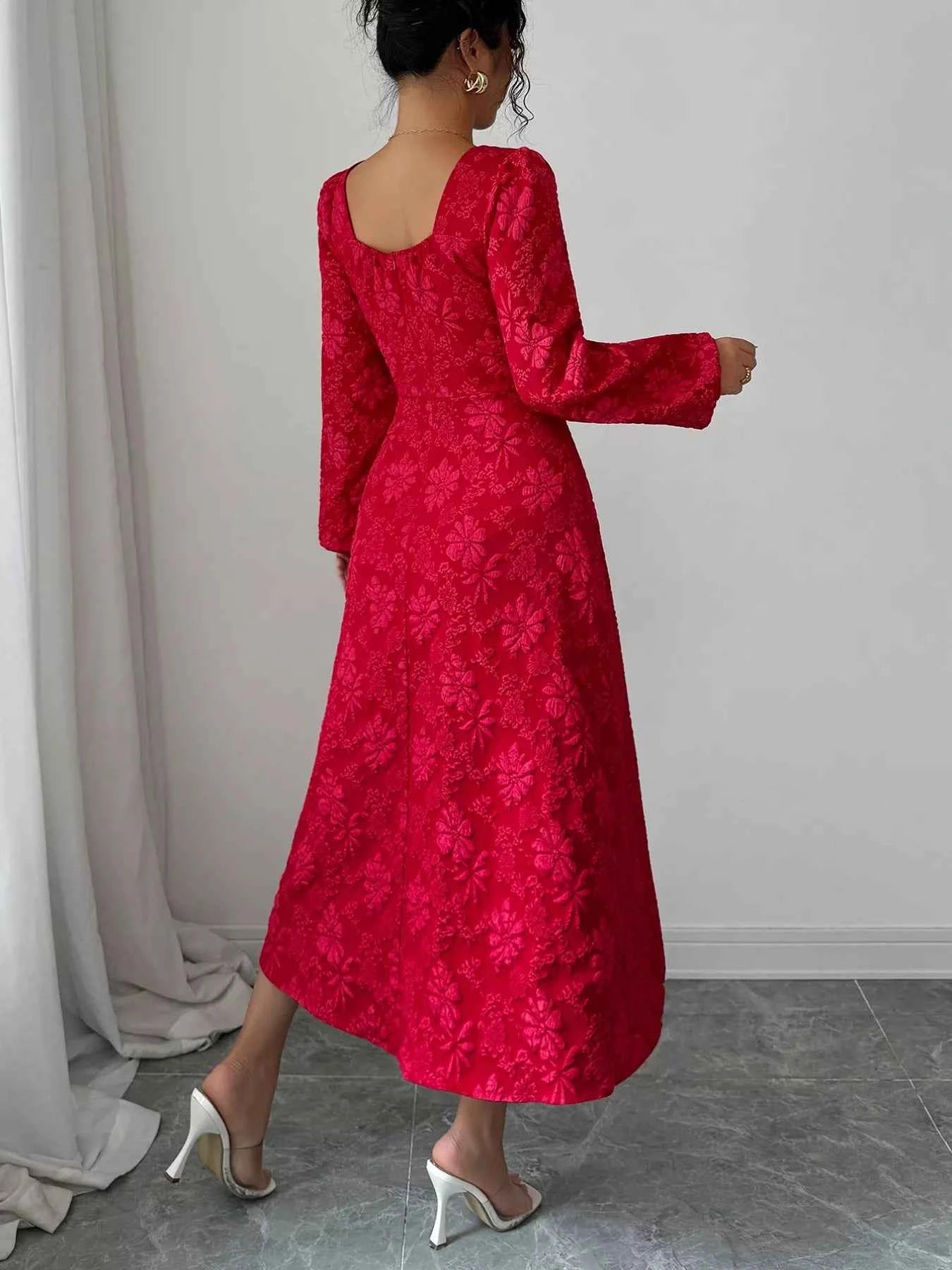 Floral Balloon Sleeve Midi Dress bef3a66d-e763-4a67-b495-6d3715b32f1d-Max-Origin