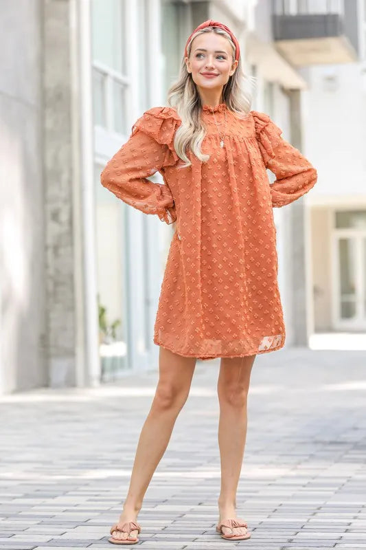 And The Why Lovely Ruffle Shoulder with Textured Woven Dress c032bb25572d4c5da0d5ed2a332f1e61-Max-Origin