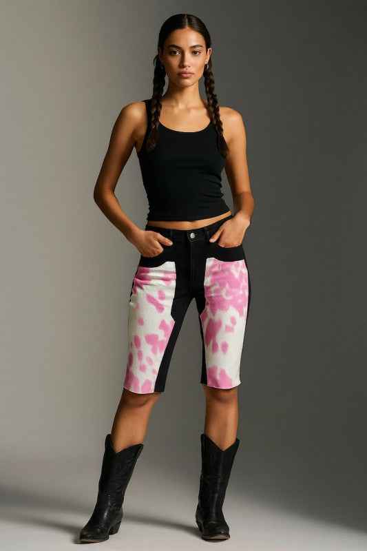 Rodeo Capri Short- Black/Pink black c89b7c39-cb97-46e6-88a2-f37859023c3b