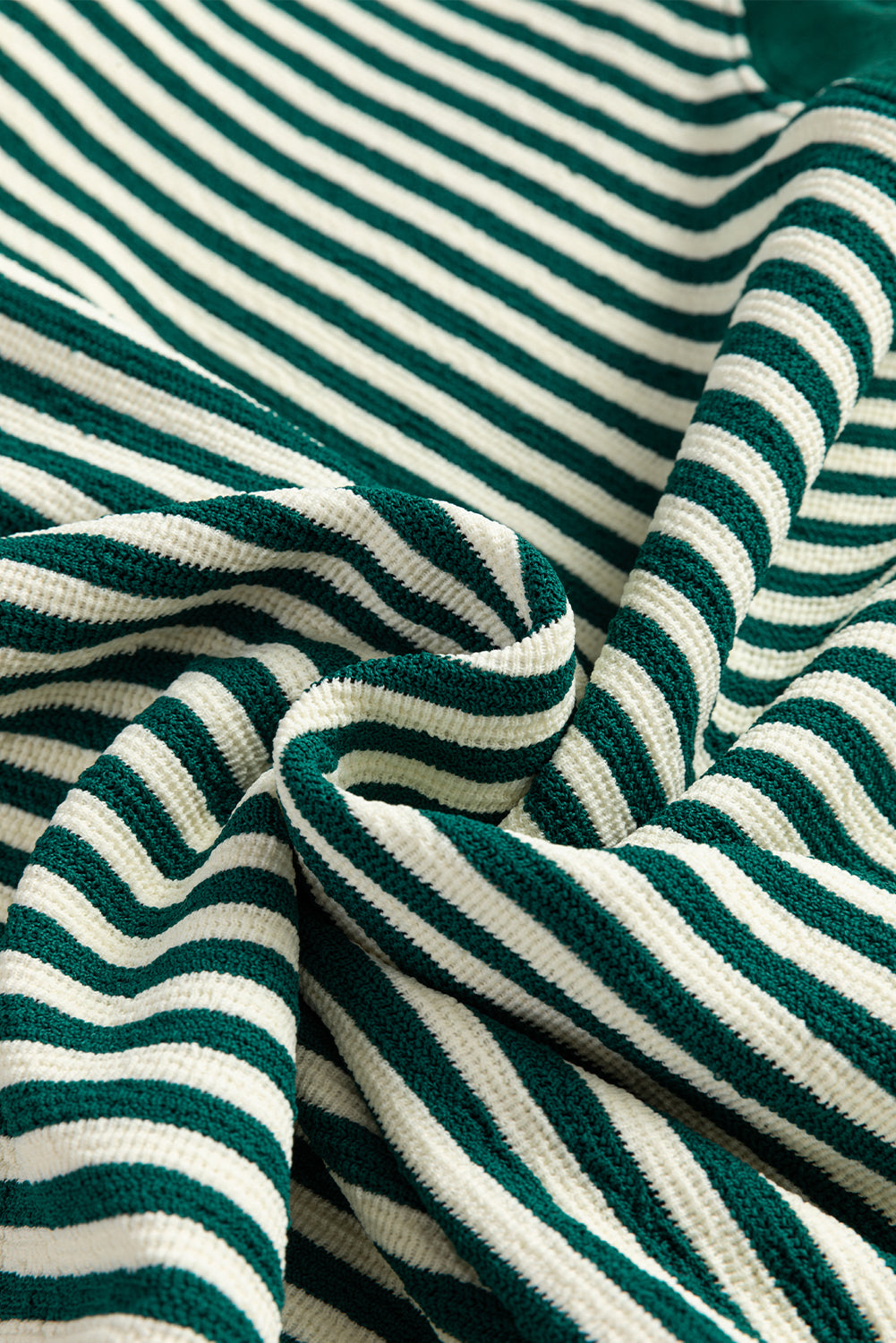 Green Stripe Sequined Turkey Pattern Drop Shoulder Pullover Sweatshirt Green Stripe 97%Polyester+3%Elastane c92ba748c6244c85