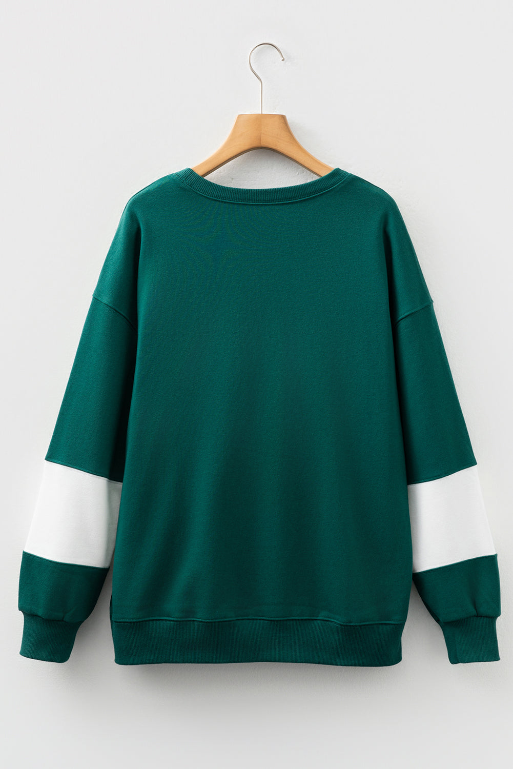 Evergreen Colorblock Drop Shoulder Baggy Sweatshirt d07cbdc1f690ed48