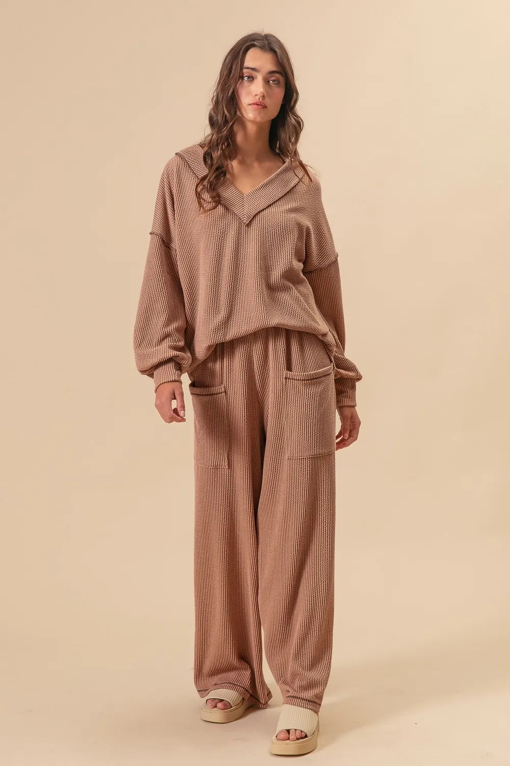 BiBi 2tone Cord Rib Waist Band Side Pocket Pants d39ecb6d1e5e4bc28ba327aa79646e04-Max-Origin