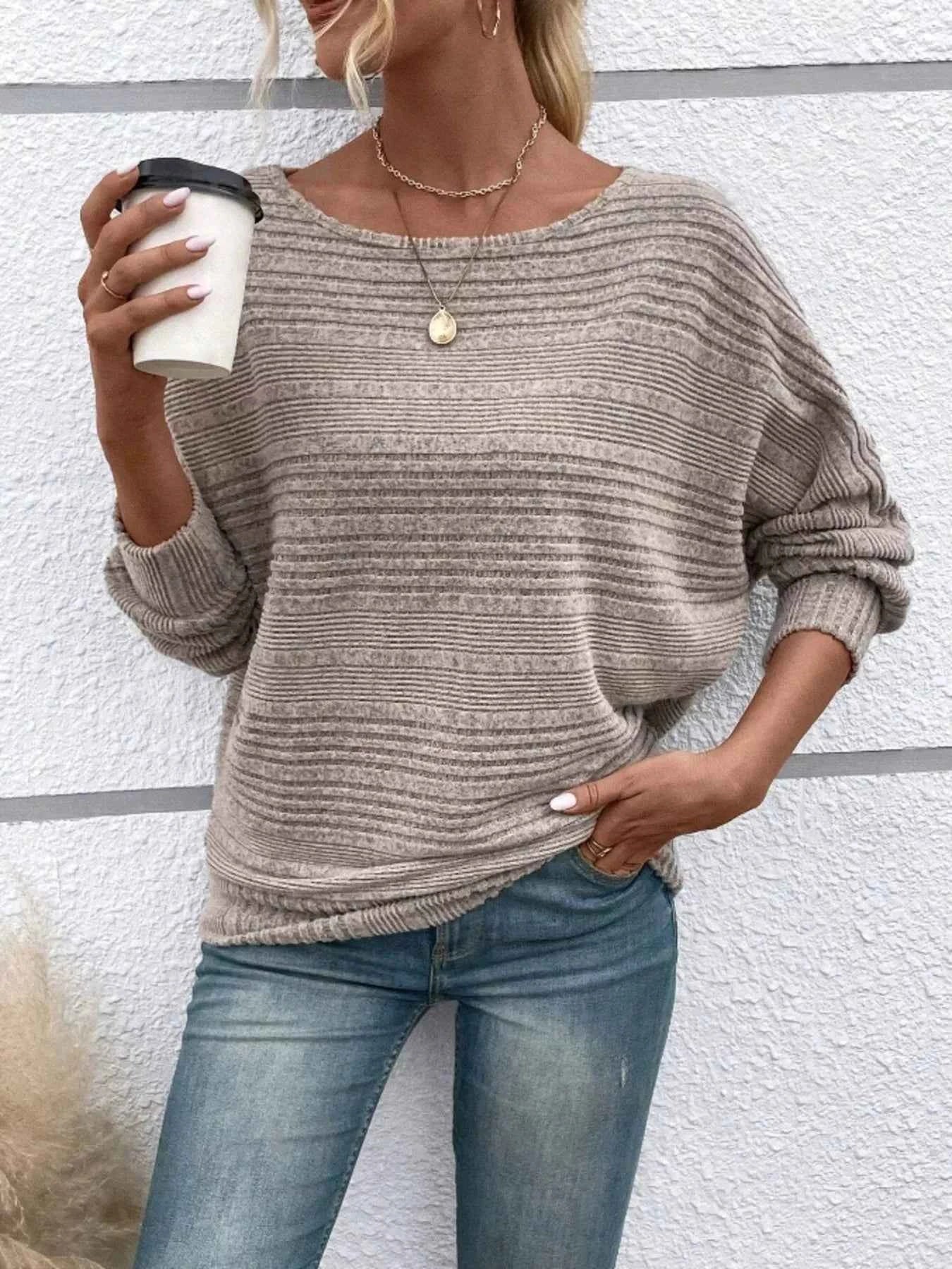Ribbed Round Neck Long Sleeve Top d3ac07c088e24b2faf2eb02b2eaa0c8f-Max-Origin