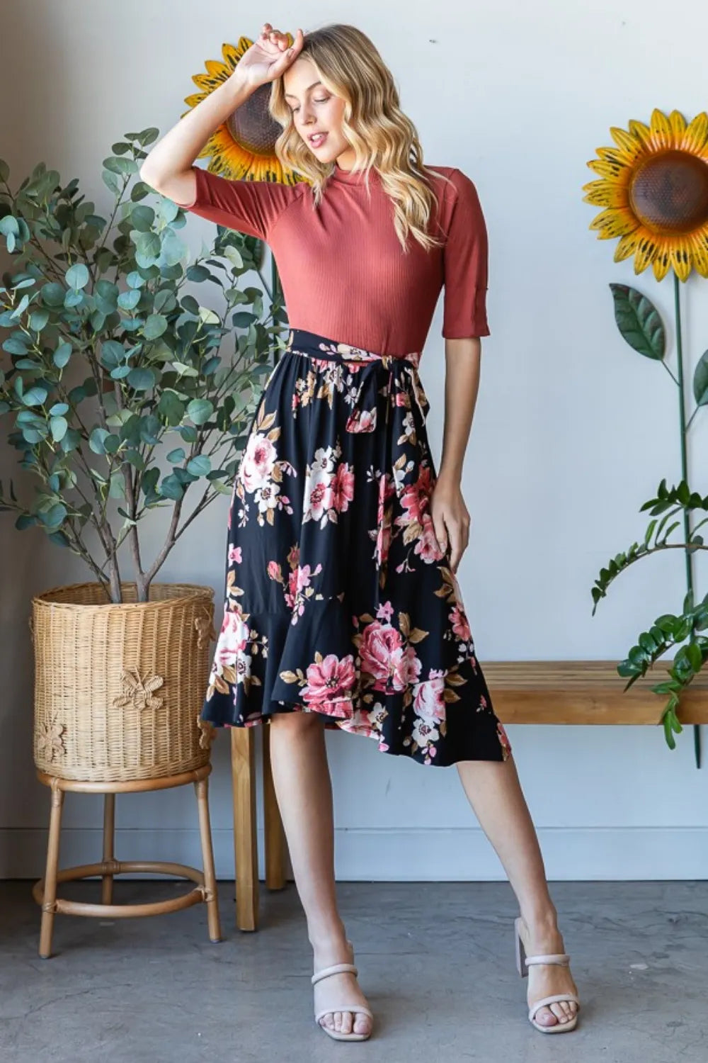 Reborn J Floral Wrap Ruffle Hem Dress Floral da335778-6f89-4c6b-aec2-f44c33ee1680-Max