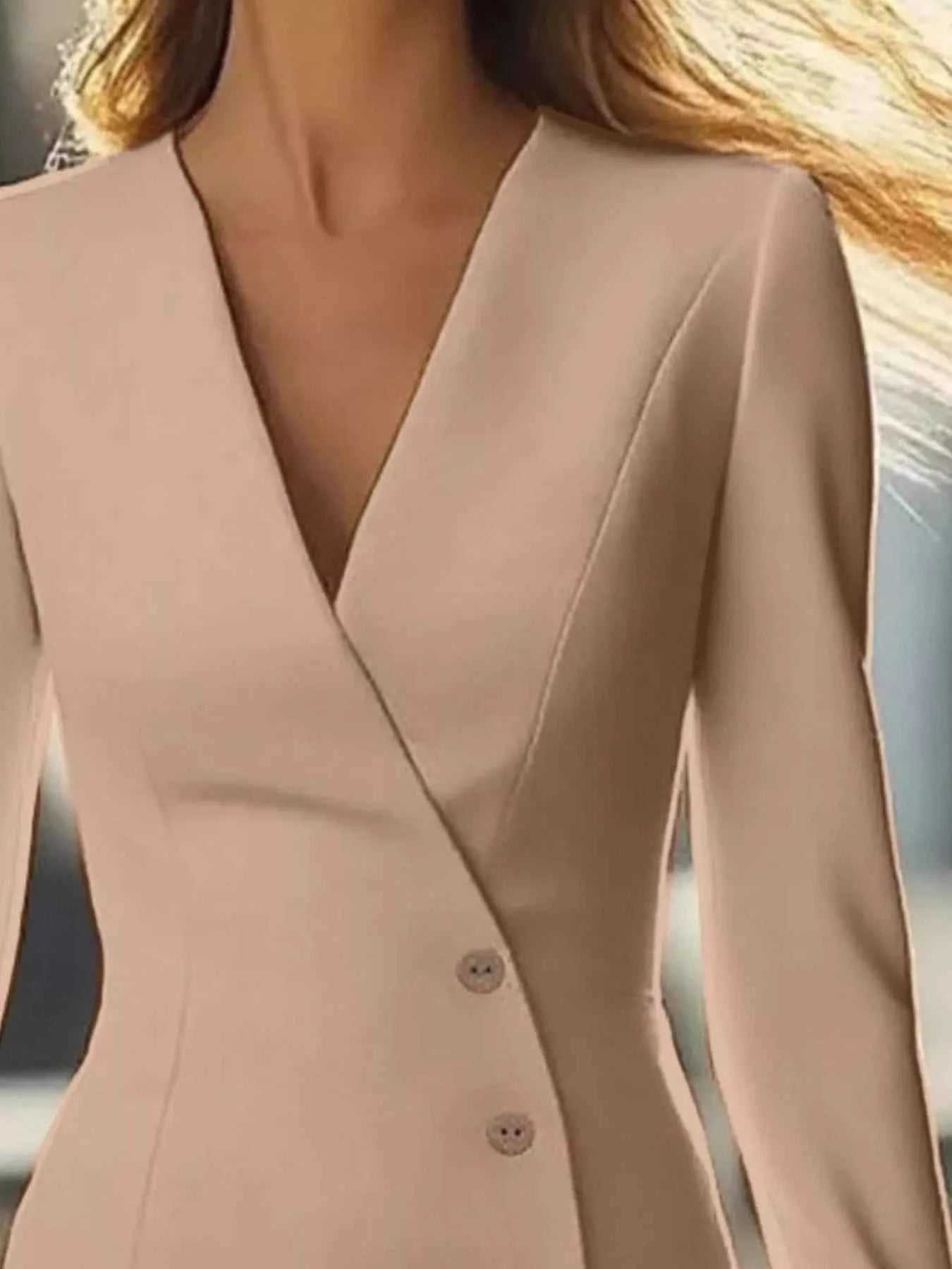 Long Sleeve Blazer Dress with Button Detail da477321-0d53-460c-848b-8b22833bef2d-Max-Origin
