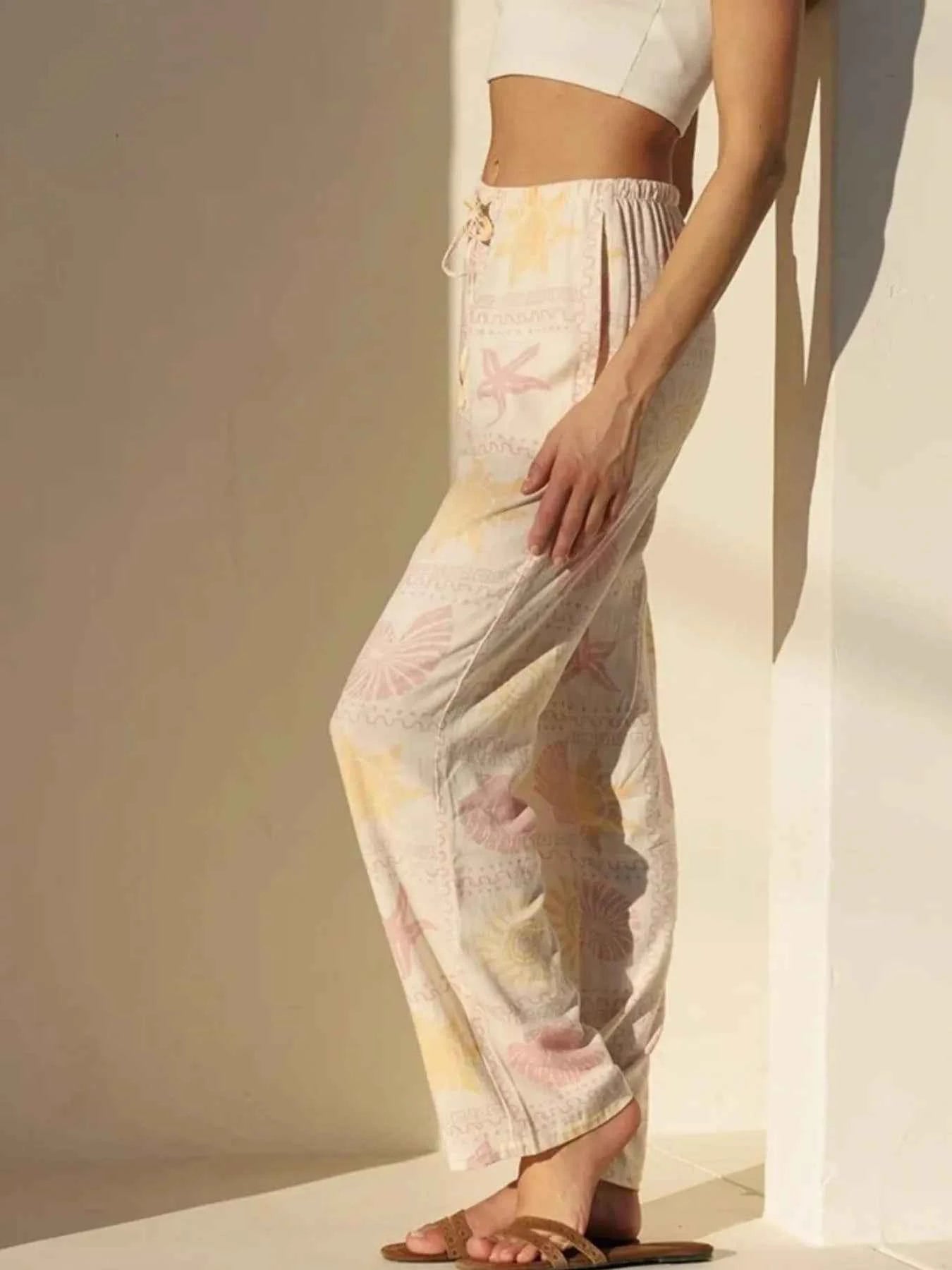 Printed Drawstring Straight Pants daf5a919-5a33-4186-9220-b2253021bd61-Max-Origin