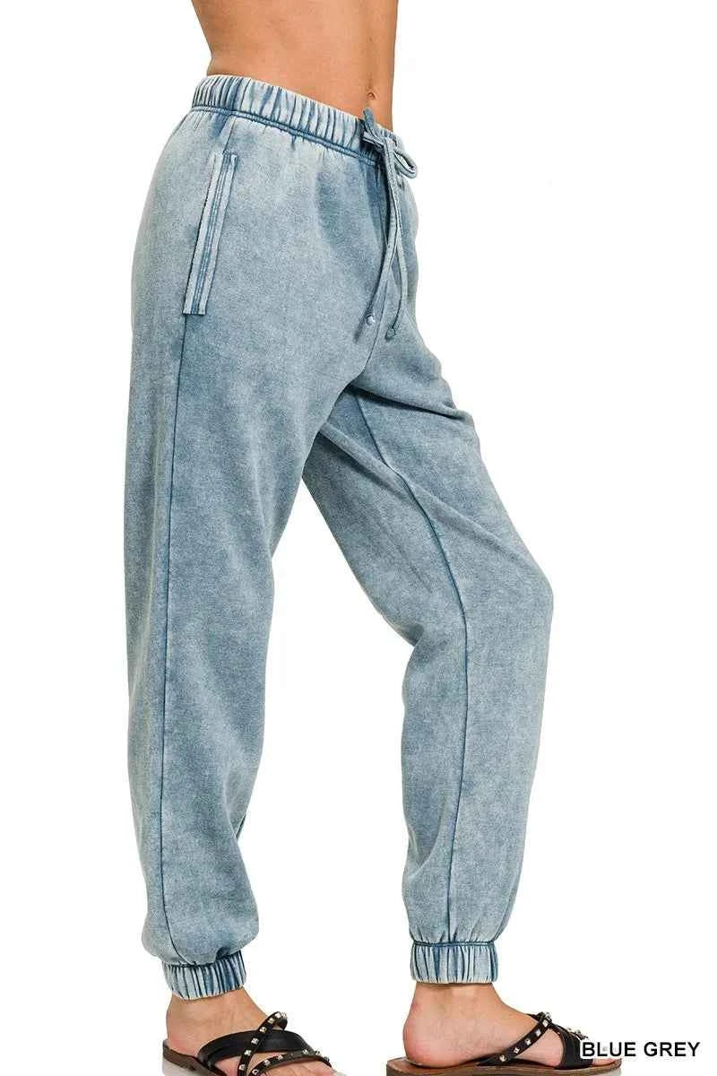 Zenana Acid Wash Fleece Sweatpants with Pockets db4b0327654b4297ab23c849b9332439-Max-Origin
