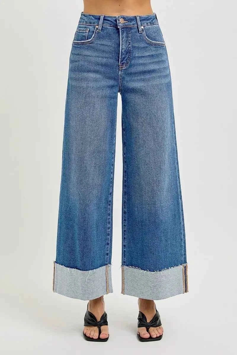 RISEN Full Size Tummy Control High Rise Crop Wide Cuffed Jeans Plus Size MEDIUM dbd1b2b8dc4745dfb2da3d9e243d0821-Max-Origin
