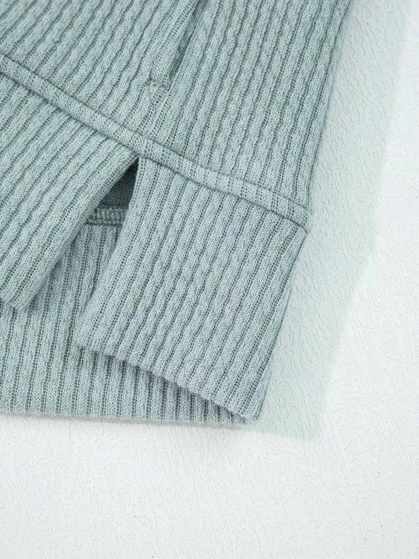 Ribbed Drop Shoulder Knit Hoodie de8c49bb4a454eecb2497ebcf0793bfc-Max-Origin