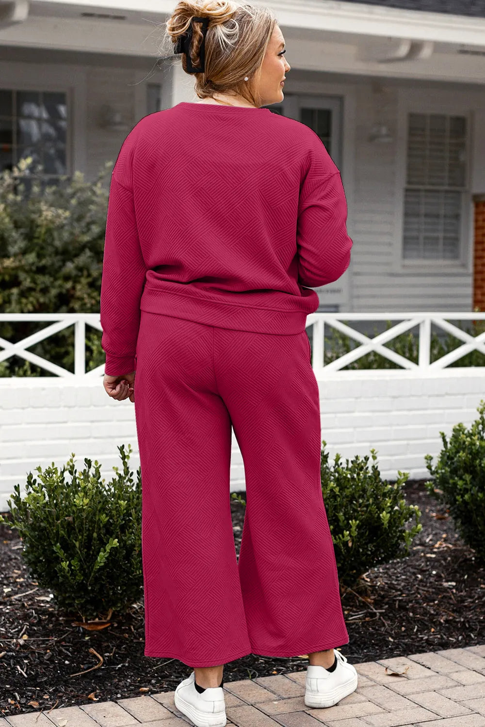 Double Take Full Size Textured Long Sleeve Top and Drawstring Pants Set e5bdbcda-b35e-4c2e-a450-0fd84e1629c8-Max