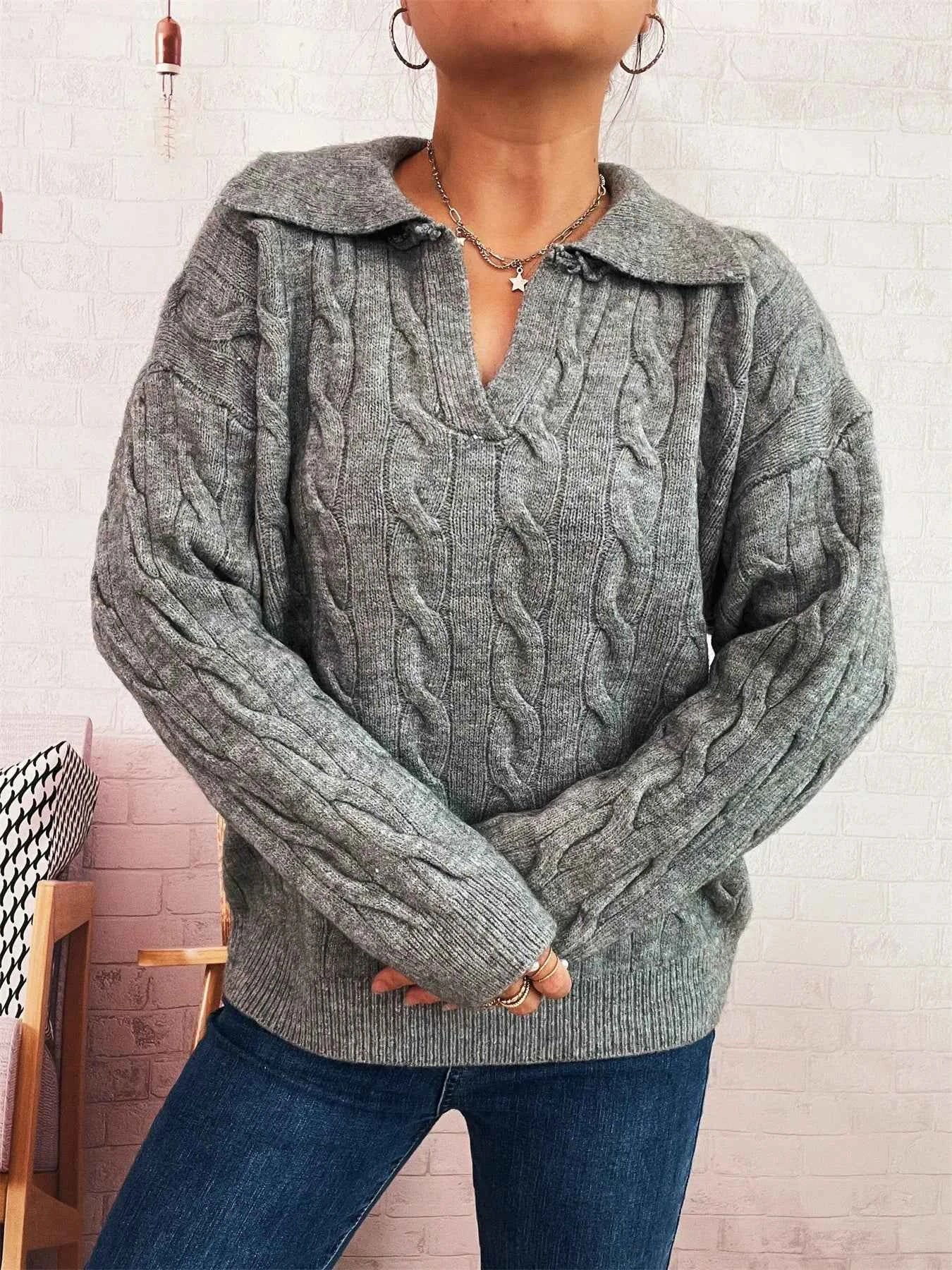 Cable Knit Johnny Collar Sweater e88346b9fb5d4c009d905136f5a17fde-Max-Origin