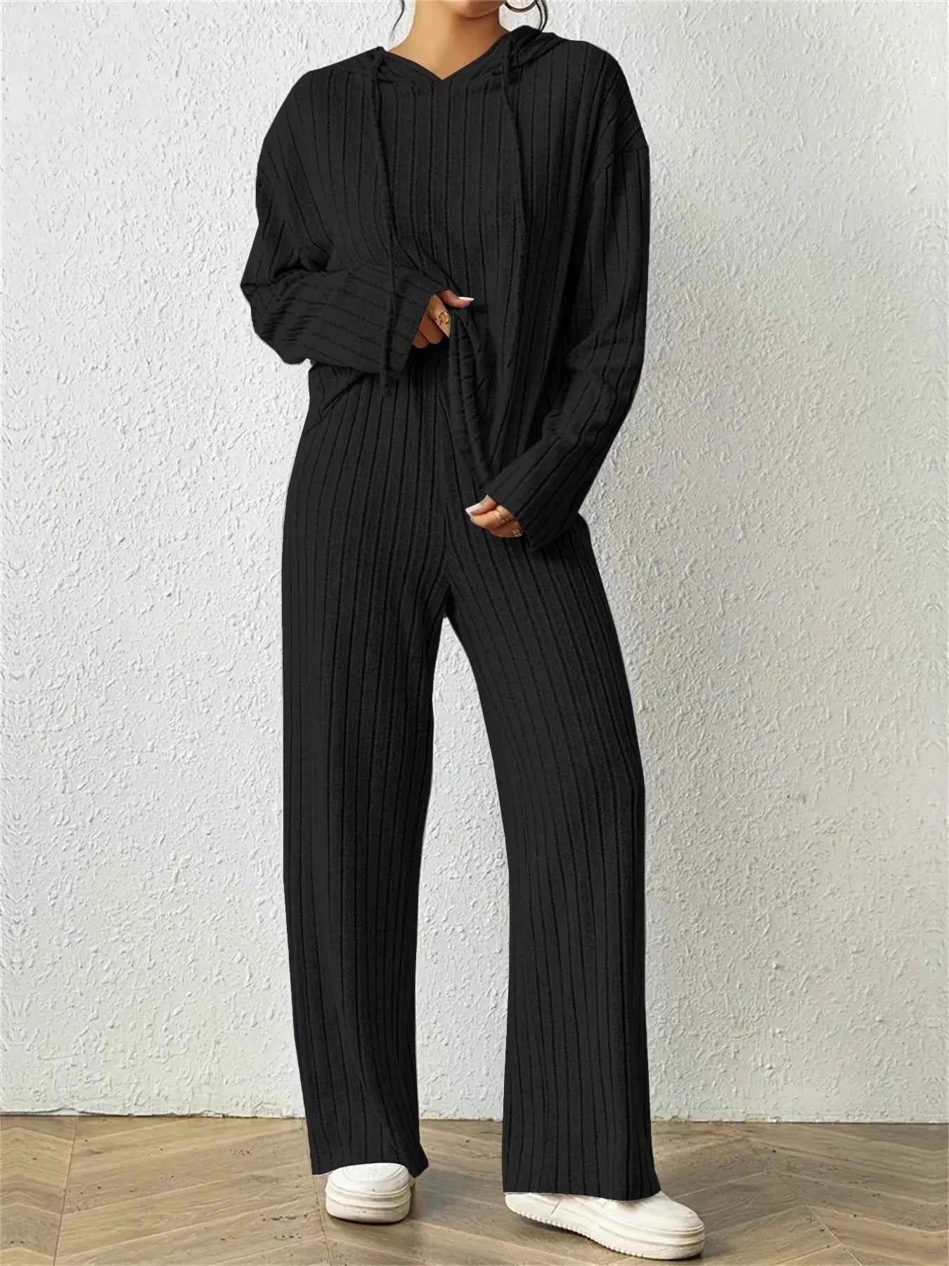 Ribbed Drawstring Hoodie and Pants Set Black e99fc664-f3de-435f-bbf4-3899611cbe78-Max-Origin