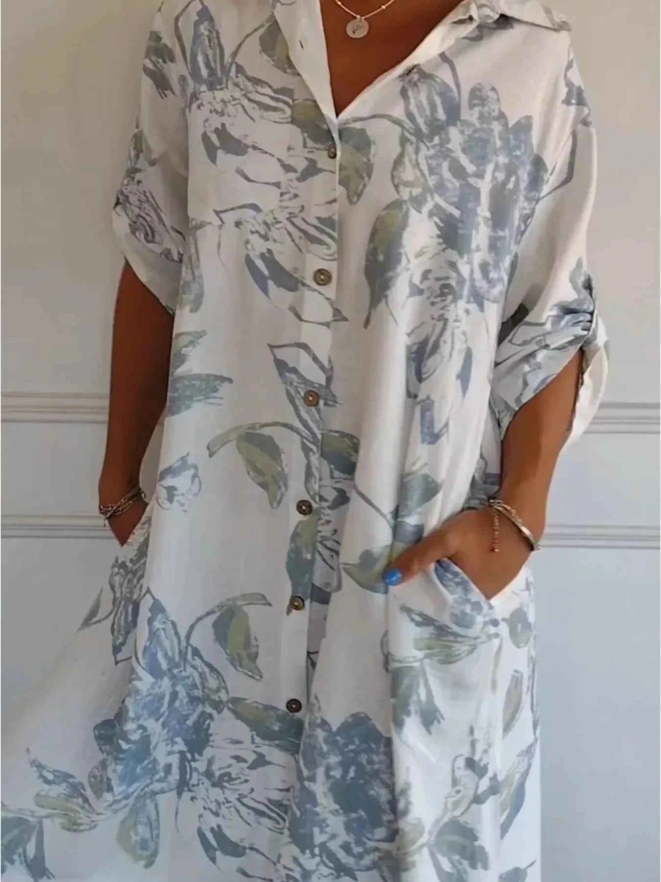 Full Size Floral Print Button-Up Shirt Dress Plus Size ec1855697c374527867f0f395ee7c477-Max-Origin