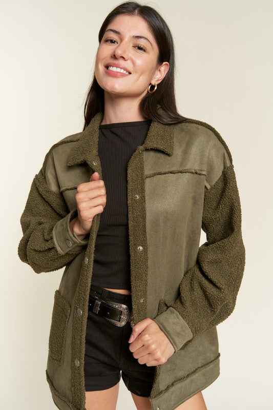 FAUX FUR AND SUEDE JACKET JJO5028P ed70d9f5-4557-456c-9a36-d75845810a31