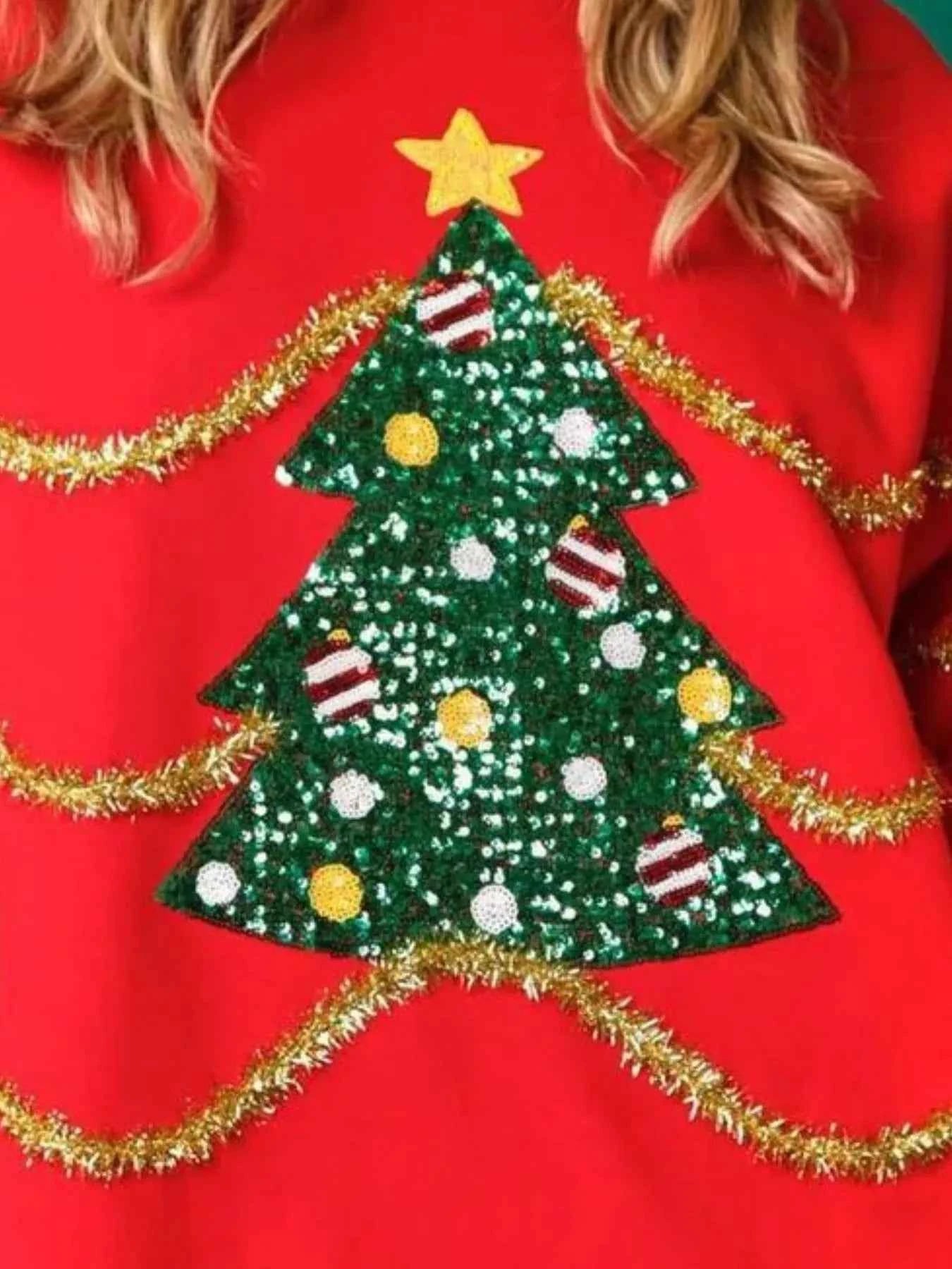 Christmas Tree Round Neck Sweatshirt eeeb7001-502f-4901-b0aa-5158d853ed6b-Max-Origin