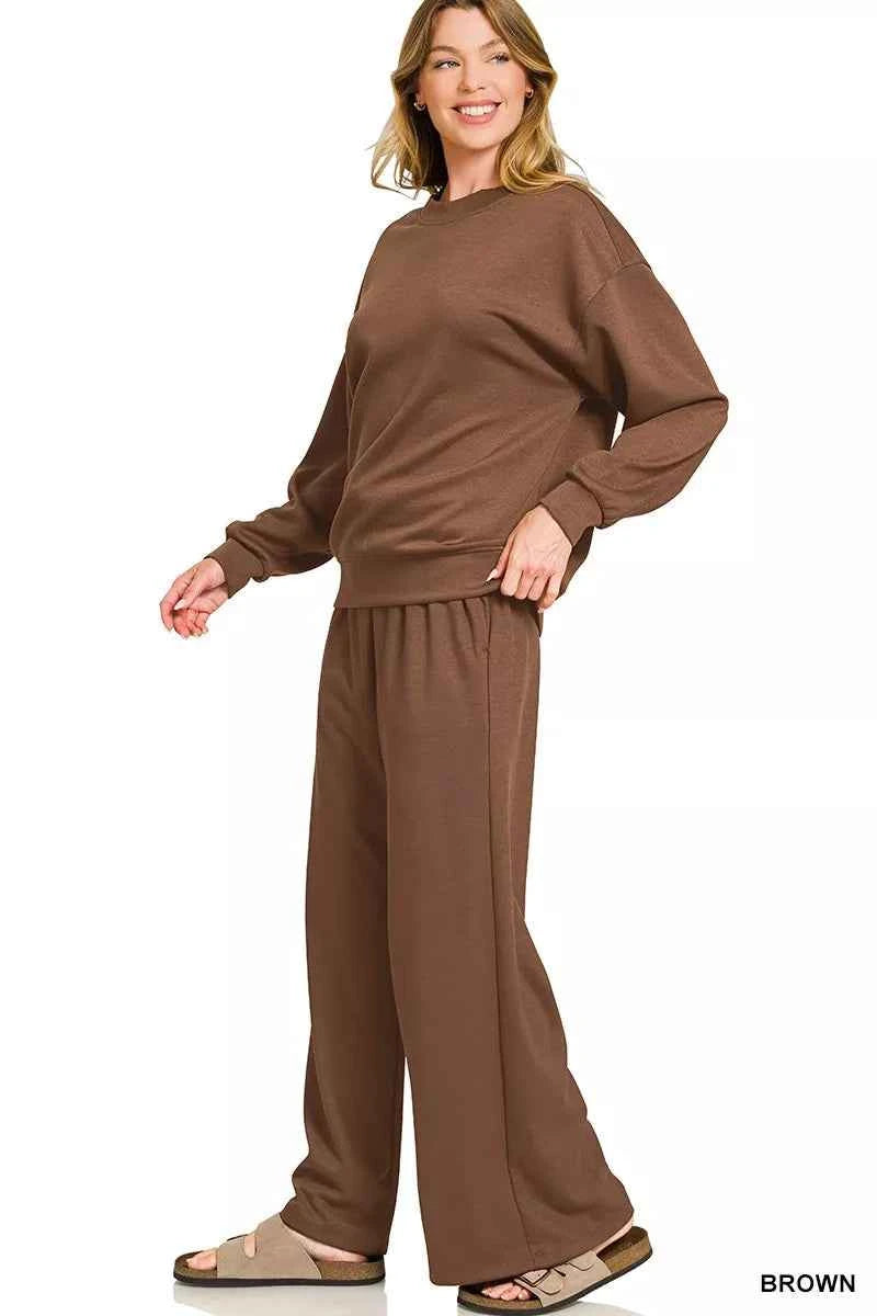 Zenana Scuba Crewneck Pullover and Pants Set f0588e335c7747dca572d640fa14b118-Max-Origin