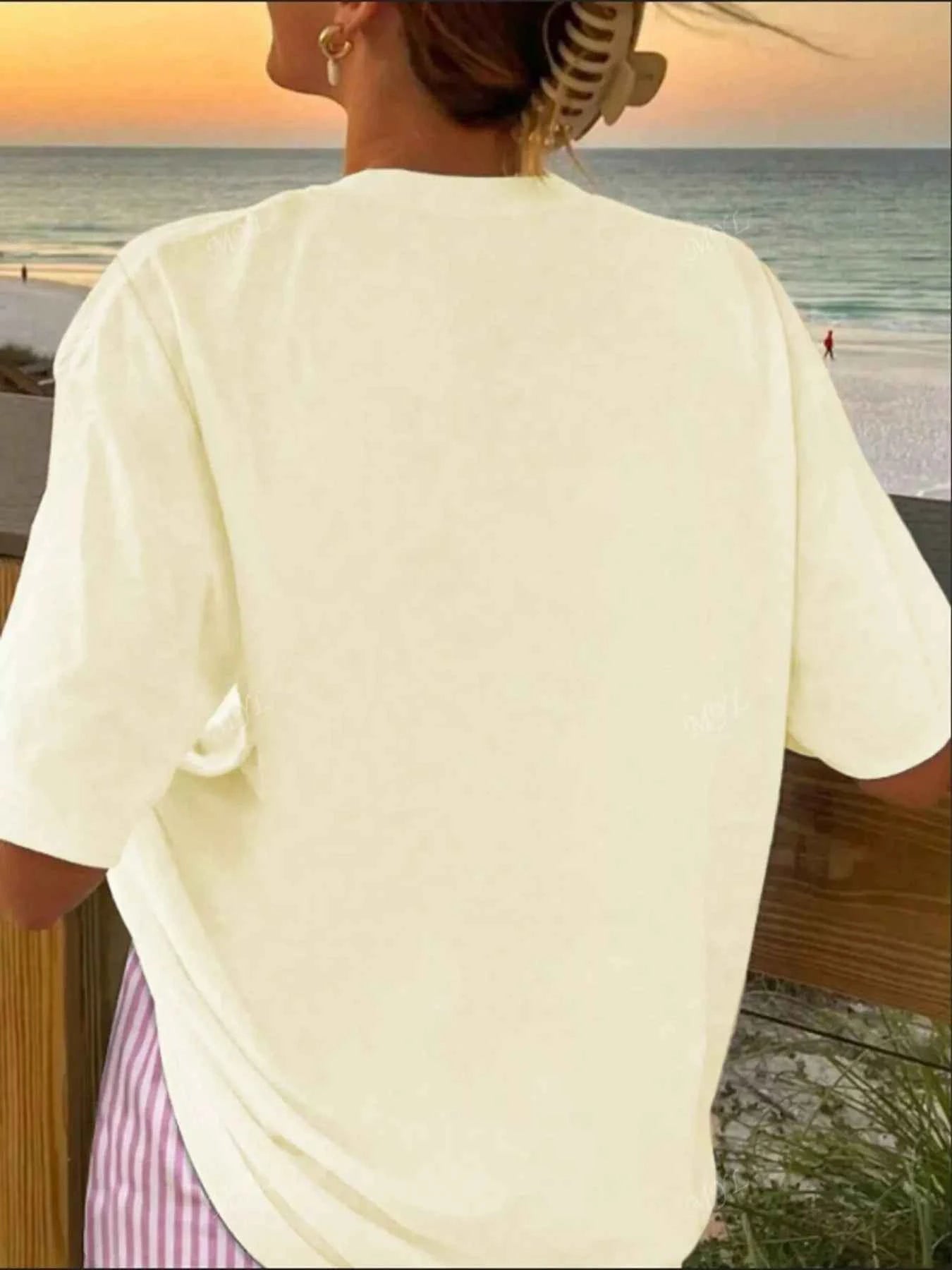 Round Neck Graphic T-Shirt and Striped Shorts Set f2984091-06dc-4820-afc3-5dc318fdfa02-Max-Origin