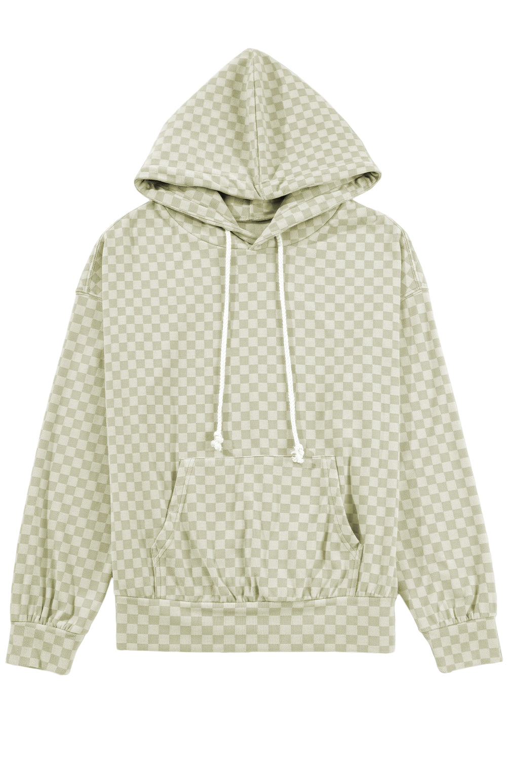 Green Checkered Kangaroo Pocket Hoodie f4e2cce5144de64b