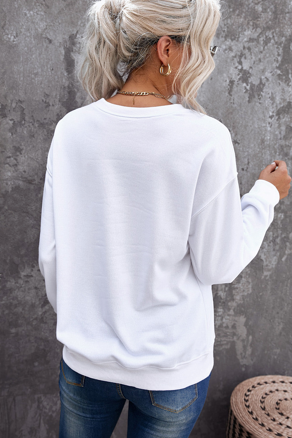 Beige FLANNELS PUMPKINS BONFIRES Graphic Drop Shoulder Sweatshirt Beige 50%Polyester+50%Cotton f4e3a2a4aedc2ce3