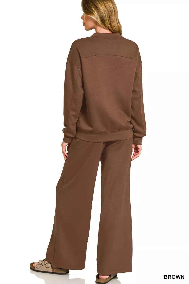 Zenana Scuba Crewneck Pullover and Pants Set f85f344a0ed1472c94b9db4acbeb6ec9-Max-Origin