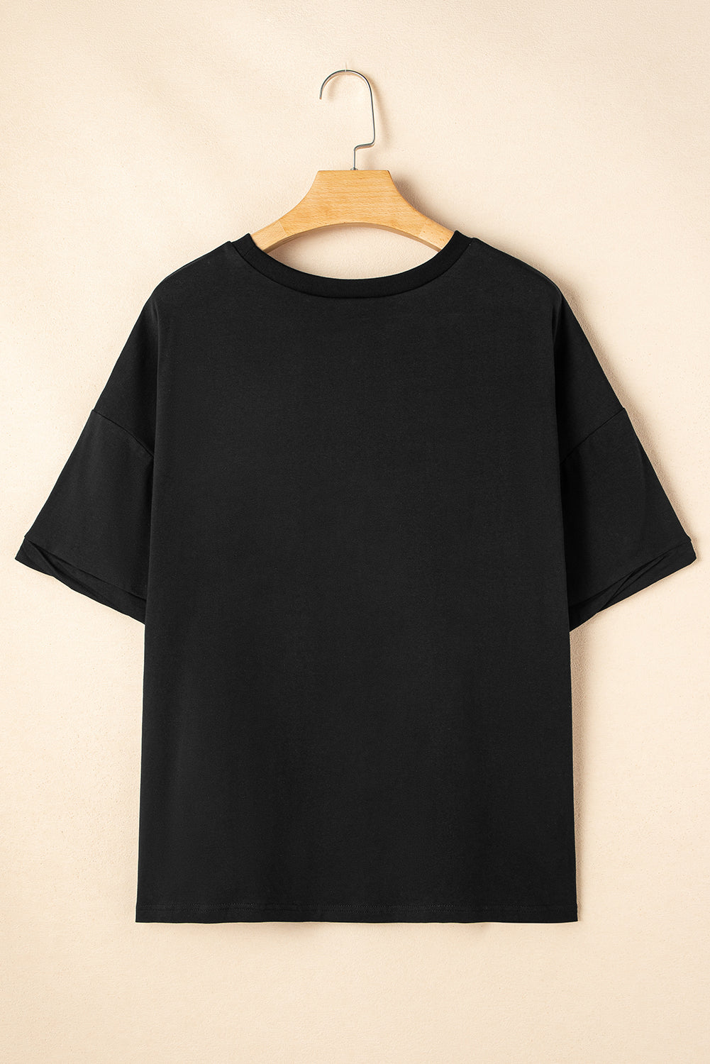 Black Pumpkin Face Sequins Patch Halloween Graphic Tee Black 95%Cotton+5%Elastane f8d046cb378e5552