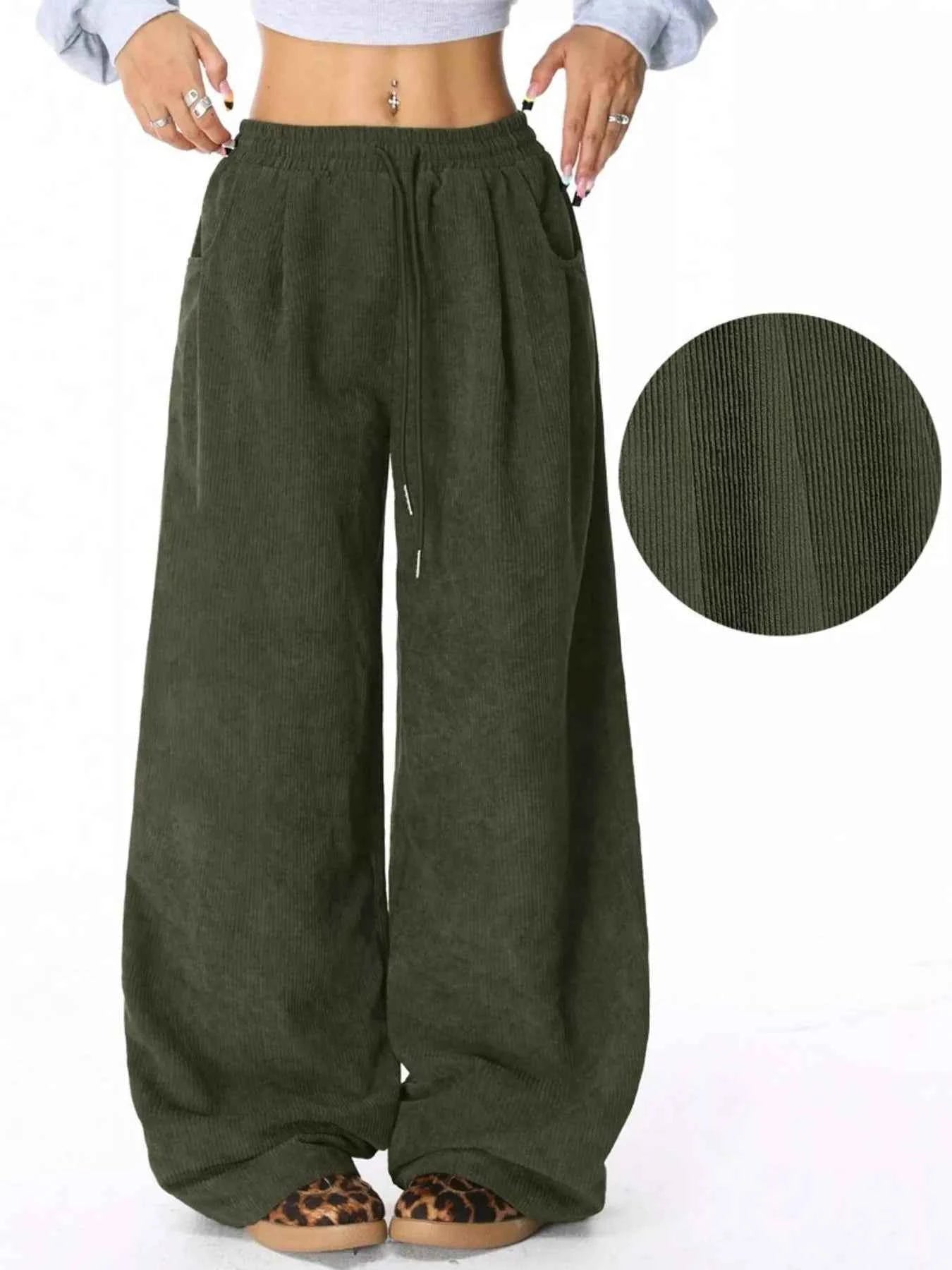 Wide Leg Corduroy Drawstring Pants fc18fe17-dea7-4cfa-8f39-475250bb07e5-Max-Origin