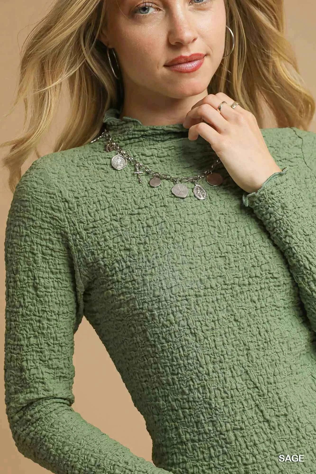 Umgee Textured Crinkle Knit Long Sleeve Top fcd499a9-7f3c-408f-a311-b1aea1e78f5c-Max-Origin