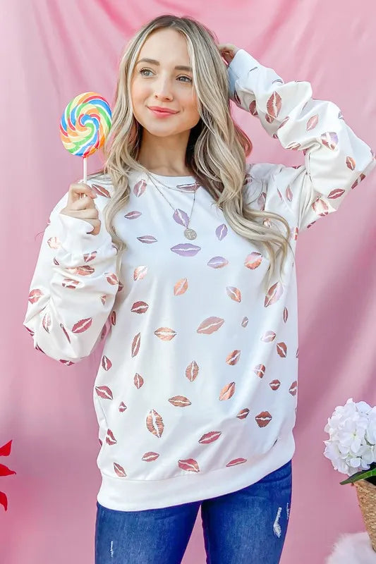 And The Why Kiss Pink Foil Allover Print Pullover Sweatshirts ff42e75537cc48dc808627979b44f8f8-Max-Origin