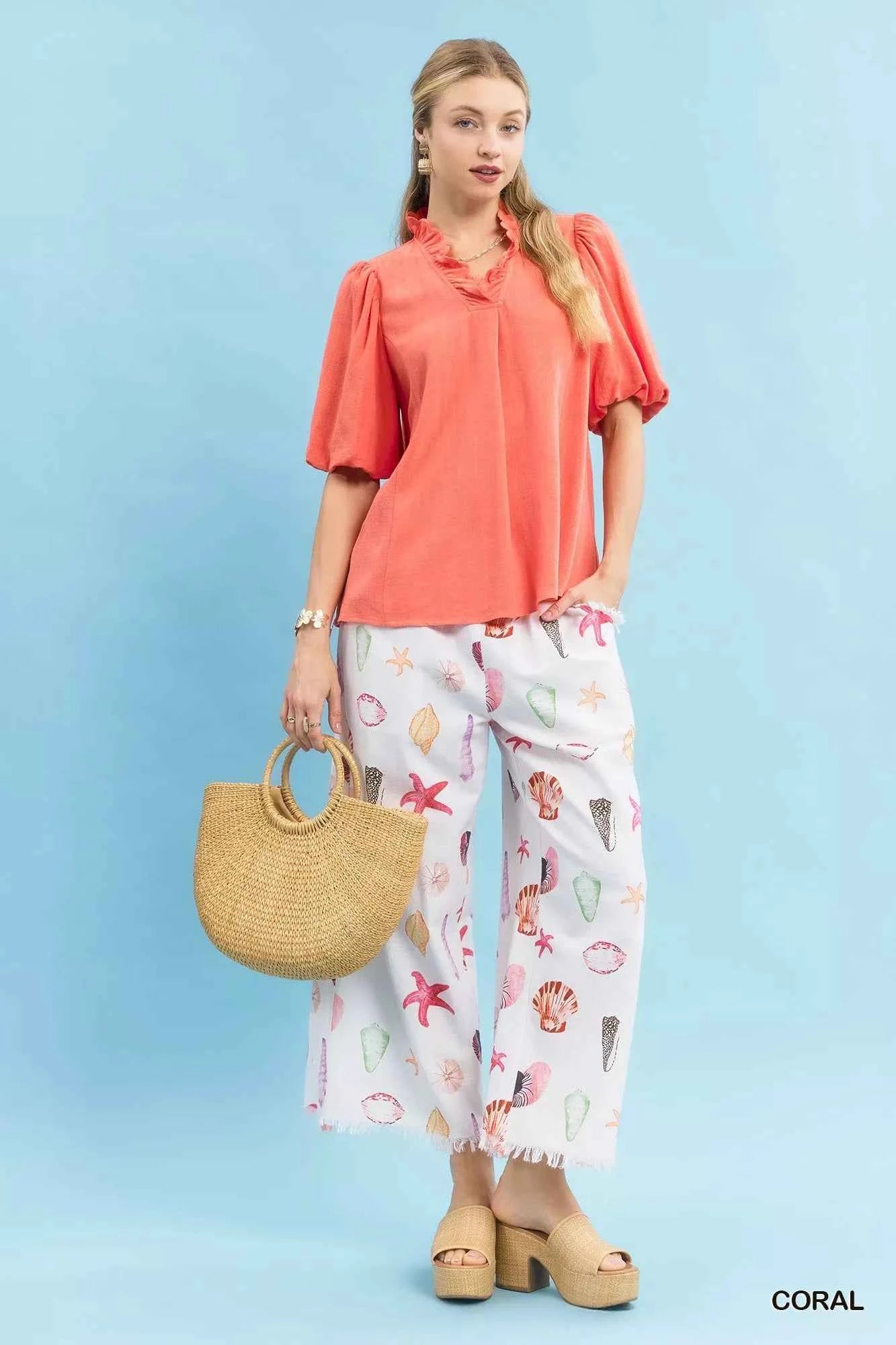 Umgee Linen Scallop Trim V-Neck Blouse ff4a2321-52d8-4822-bdba-507ff0d39a8e-Max-Origin
