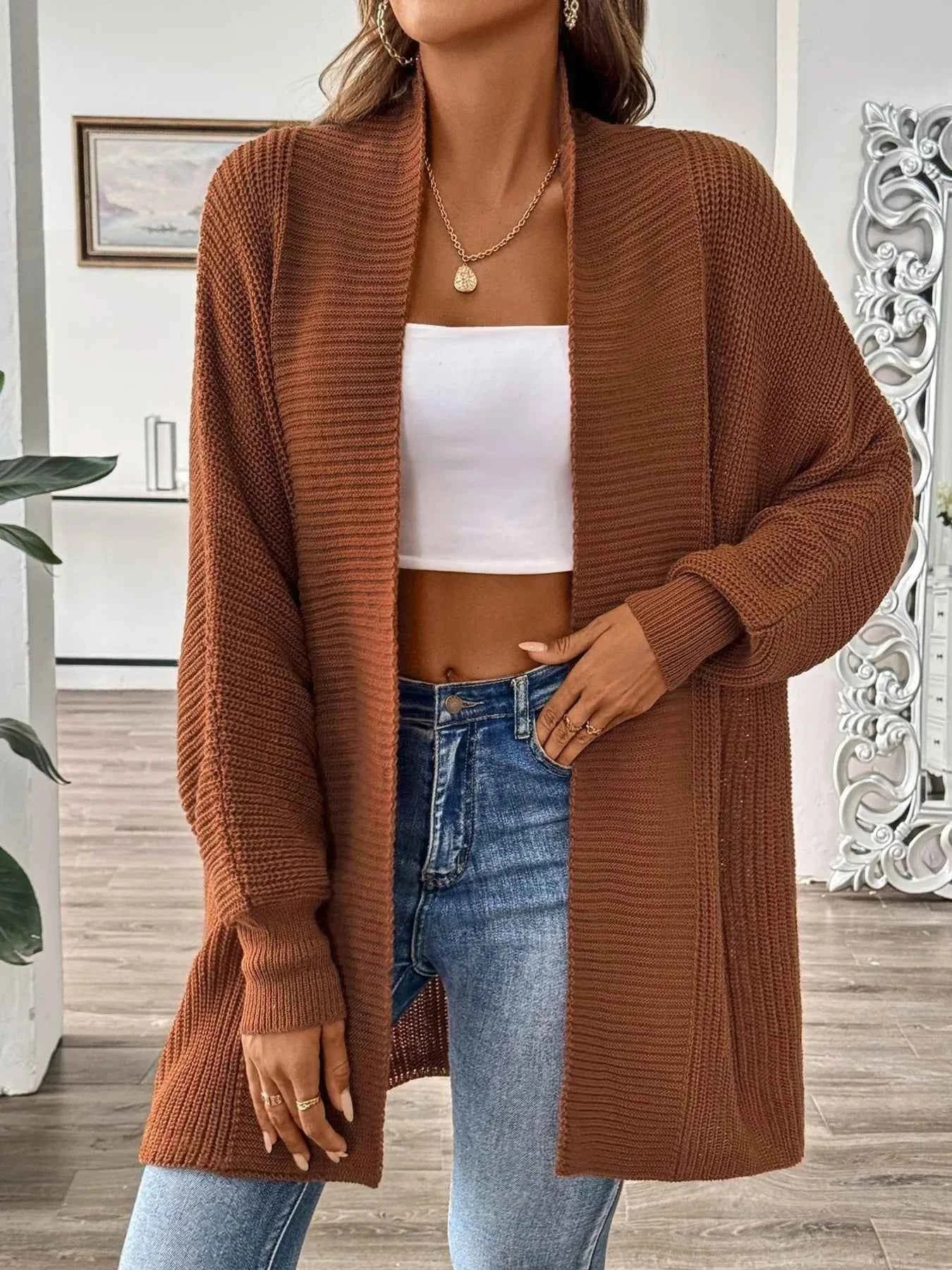 Oversized Knit Open Front Cardigan Brown One Size fff4e566d1944f8f9214b4a72c477d96-Max-Origin_91a2af78-d90d-4170-8341-e1c4dd61c575