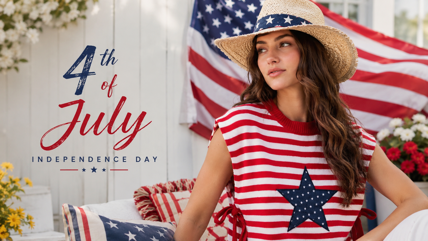 Independence Day celebration on the porch