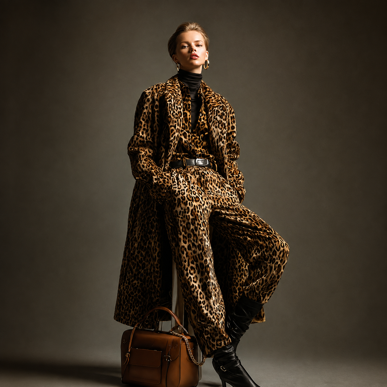 Leopard Luxe Studio Portrait