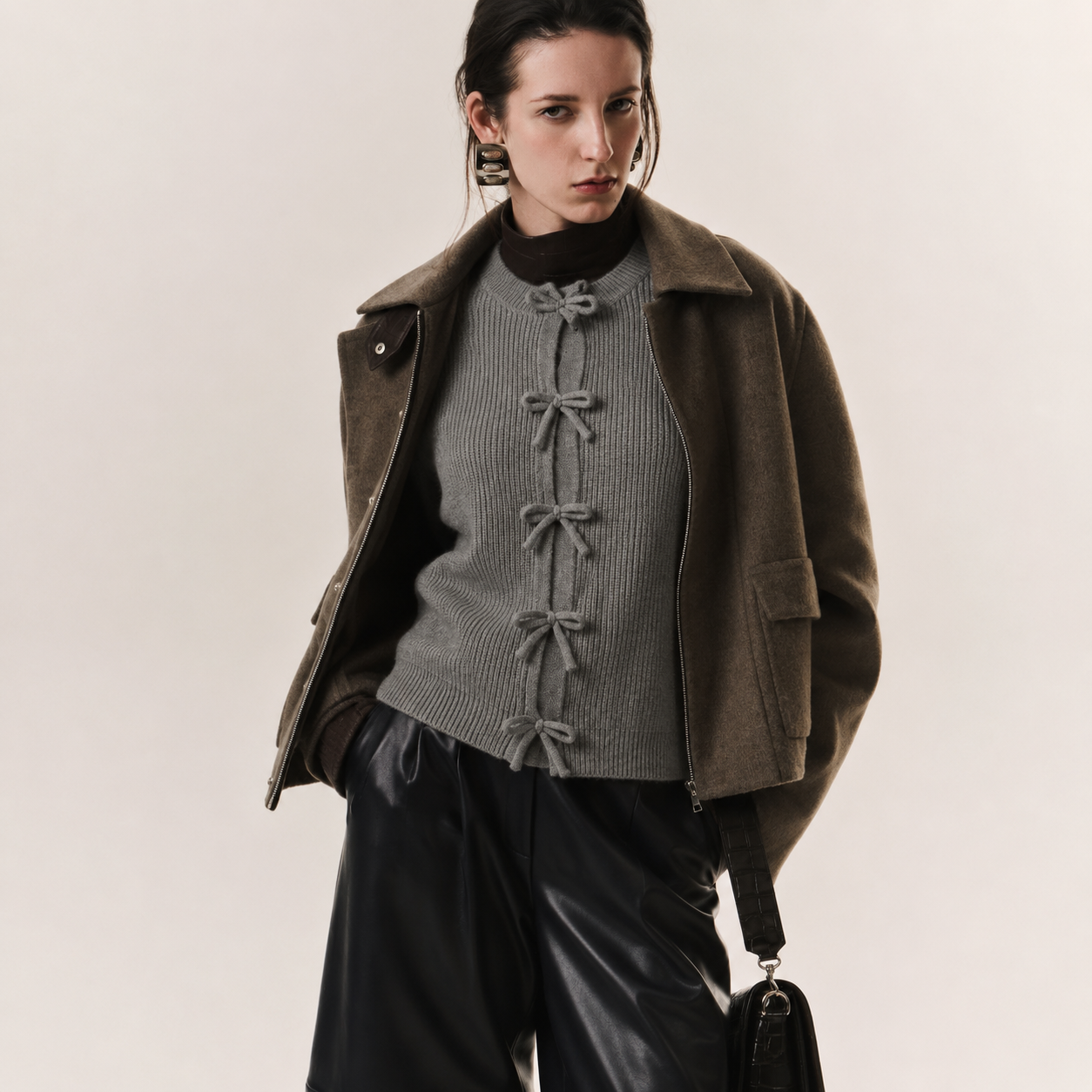 Sophisticated Layered Winter Fashion Portrait
