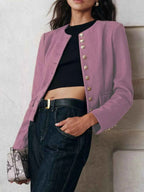 Round Neck Button Up Blazer 0002d909-45d0-43d8-a0b1-aac65f938616-Max-Origin