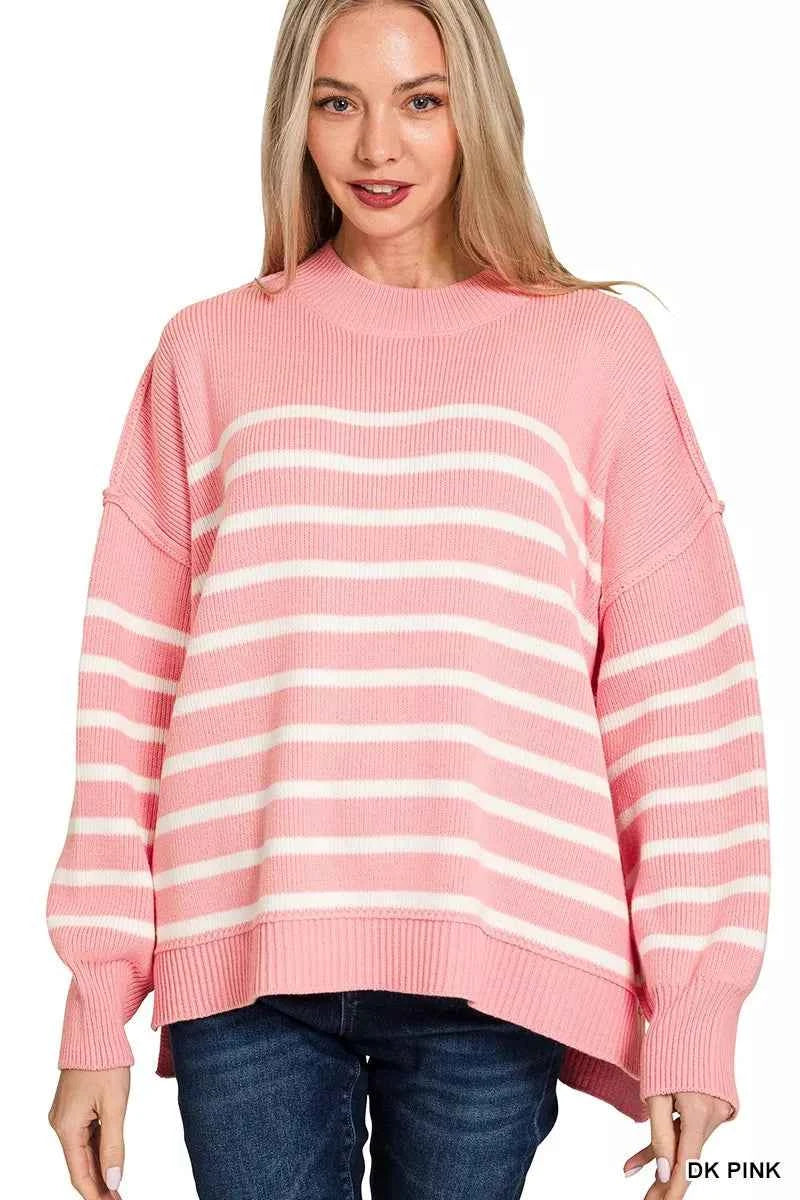 Zenana Exposed Seam Striped Oversized Sweater 000d78d12f33491b9ab7b2e562841fa4-Max-Origin